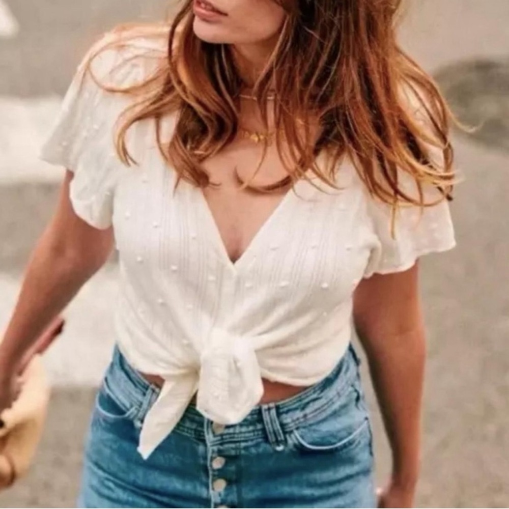 Sezane Justine Cardigan EUC Ecru